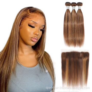 Highlight Mink Brazilian Hair Bundle,10a Grade Brazilian Human Hair Extension,Raw Virgin Brazilian Cuticle Aligned Hair Vendor